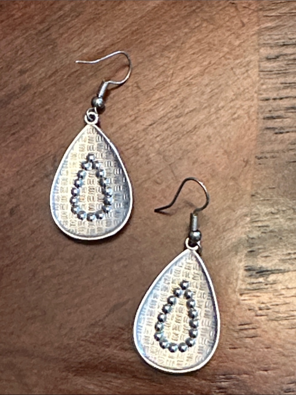 Boho Teardrop Multi-Color Enamel Dangle Earrings - Picture 6 of 8